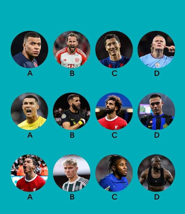 Build a front three: Pick one from each row