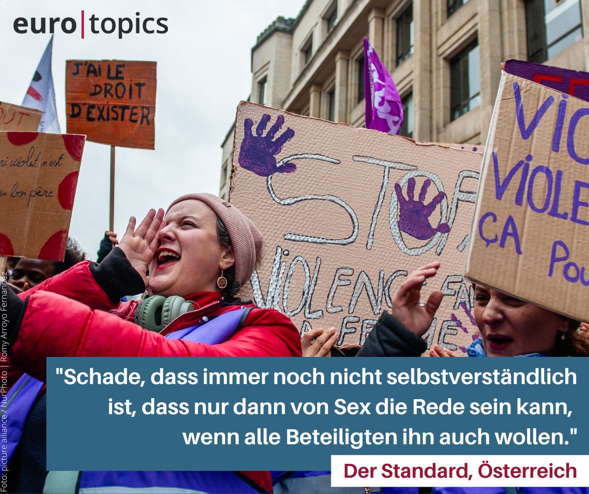 <a href="/MarcoBuschmann/">Marco Buschmann</a> <a href="/tazgezwitscher/">taz</a> Vergewaltigung ist Sex ohne Einwilligung: Dieses gemeinsame Verständnis sollte das absolute Minimum sein, betont eine enttäuschte <a href="/NouraMaan/">Noura Maan</a> in <a href="/derStandardat/">DER STANDARD</a> ⏩  eurotopics.net/de/315181