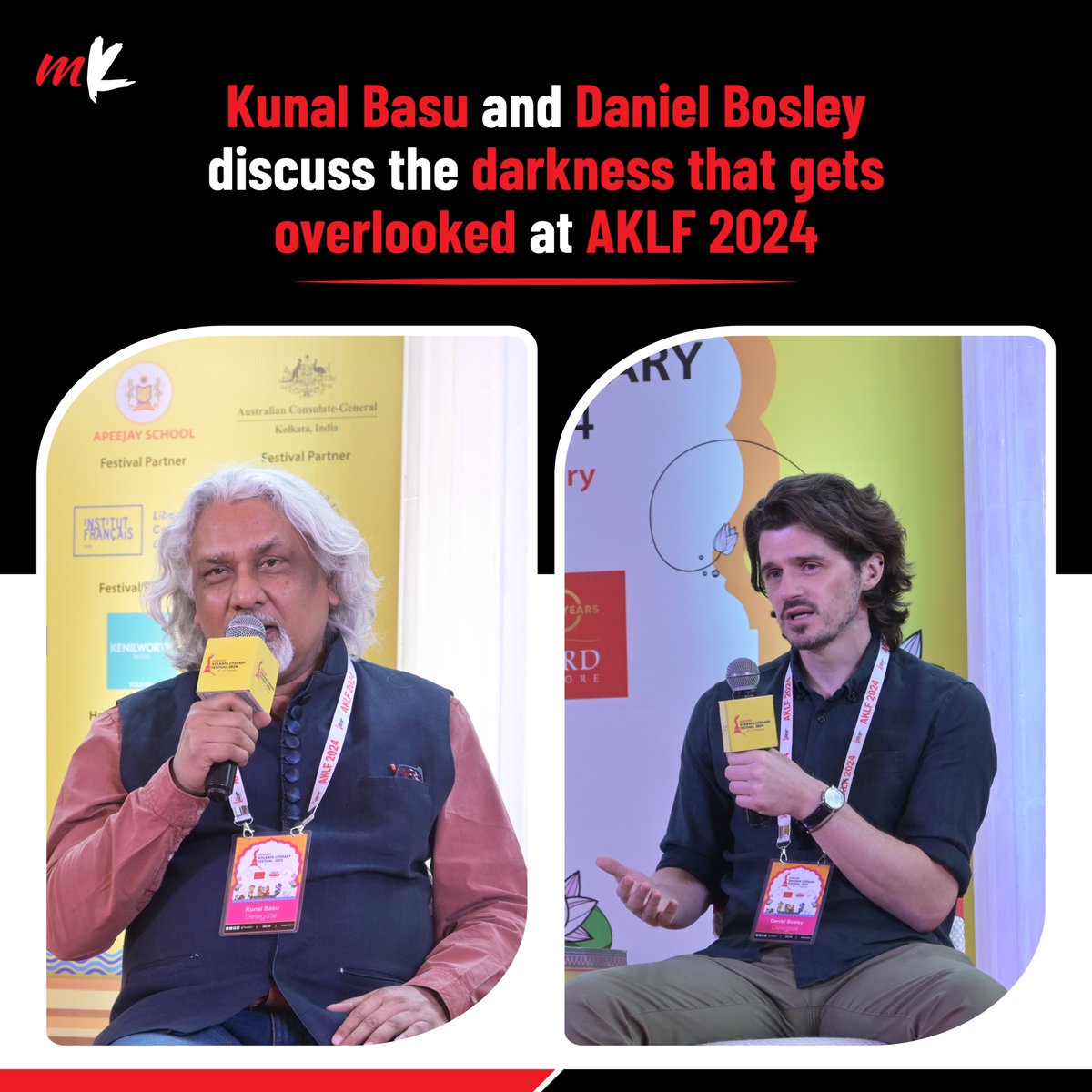 TT_My_Kolkata's tweet photo. What does it take to study and document the margins, the layers beneath the glossy surface? @kunalbasu100 and @dbosley80 shed light on this at the @TheAKLF.

Read here: https://t.co/FhDGhka8GW

#AKLF2024 #Literature #KunalBasu #Authors #DanielBosley #Talks #Discussion #Kolkata https://t.co/BgzlJNYLfi