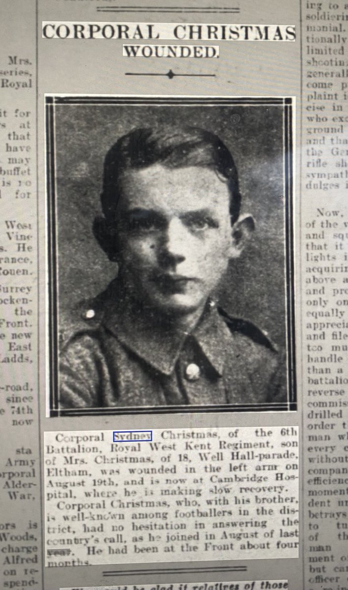 Boy soldier of #ww1? Really looked like it when I saw this pic on eBay. Took a while to track this lad down. Looks about 14 but turned out to be 19, even 20 when the picture was taken. I would never have believed it. Sydney Weldon Christmas of the 6th Royal West Kents. #greatwar