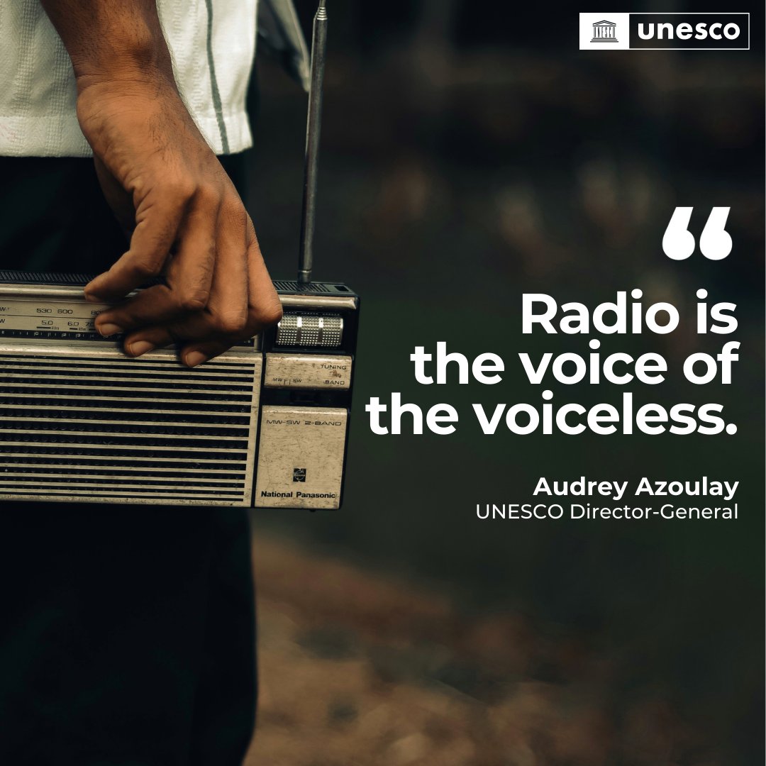 Radio can and must be a humanist medium. It’s a powerful force that gives a voice to those who often remain unheard, promoting the diversity of our shared humanity. On #WorldRadioDay, discover how radio empowers communities worldwide: on.unesco.org/2vrsQCL #SharingHumanity