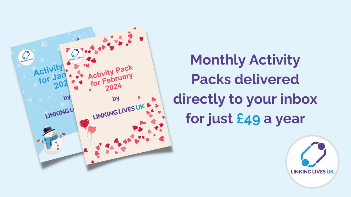 Are you part of a #church or #organisation? Do some of your members spend a lot of time alone each week? If so, our new Activity Packs are for them! Full of armchair boredom-busters and ways to help them feel connected. Order your FREE sample here: linkinglives.uk/what-we-do/act…