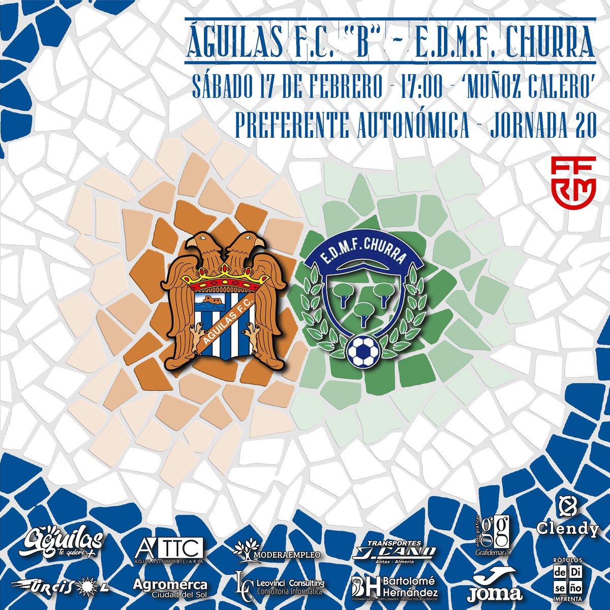 | PRÓXIMO PARTIDO - FILIAL |

📅 Sábado 17 de febrero
⏰ 17:00h
🏟️ Muñoz Calero
🆚 <a href="/edmfchurra/">E.D.M.F. Churra</a> 
🏆 Preferente autonómica
📍Jornada 20

#𝗨́𝗻𝗲𝘁𝗲𝗔𝗡𝘂𝗲𝘀𝘁𝗿𝗮𝗜𝗹𝘂𝘀𝗶𝗼́𝗻💙🤍