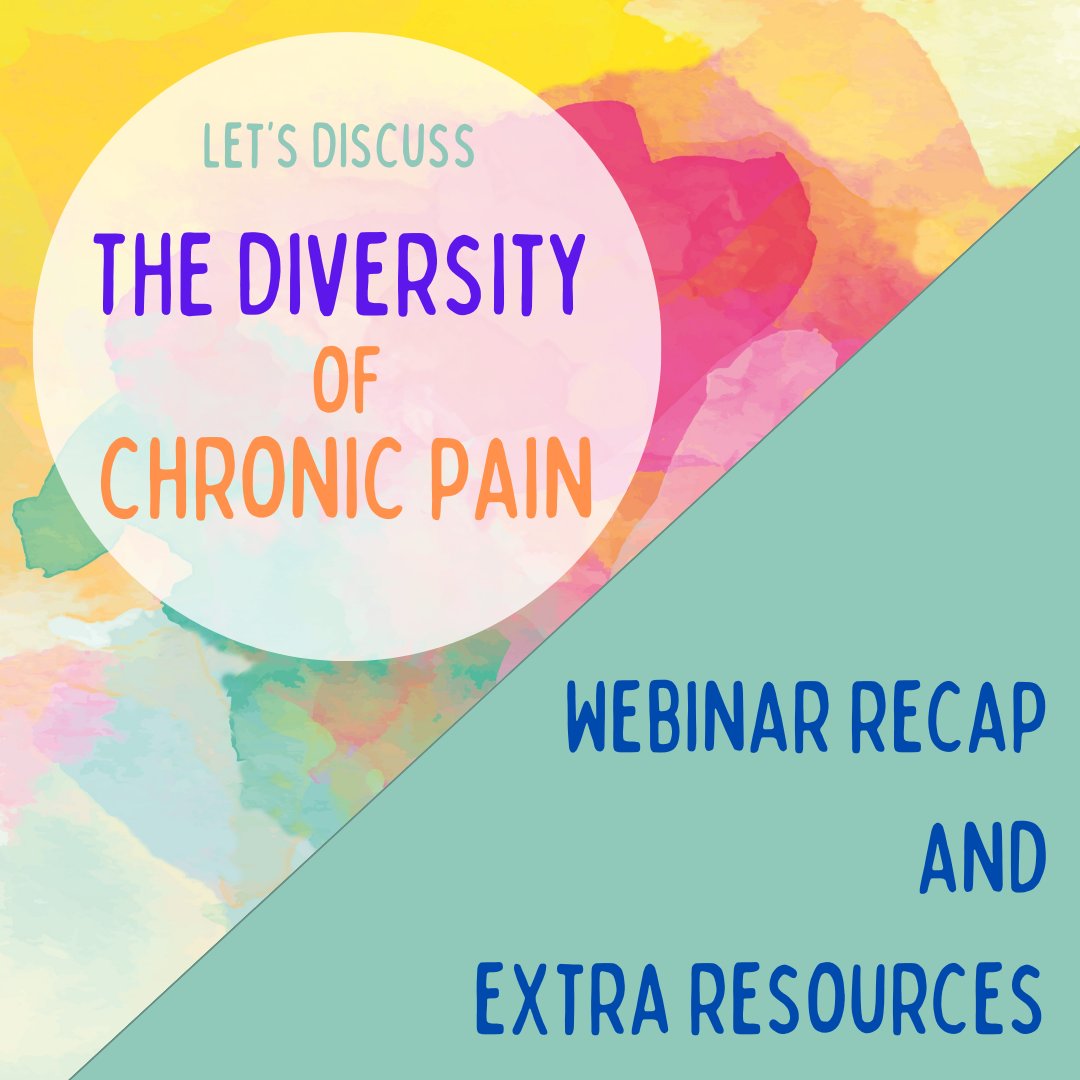 New blog post on the Diversity of Chronic Pain: webinar recap and resources. By Eugenia Kim. somaticandpain.coventry.domains/uncategorized/… Thanks to @RosaSenCis @CarterBernie and shout out to interesting research by @r_stancliffe @nailakuhlmann @EnTimeMentEU @EmilyFoulkes1 @PeteOSullivanPT