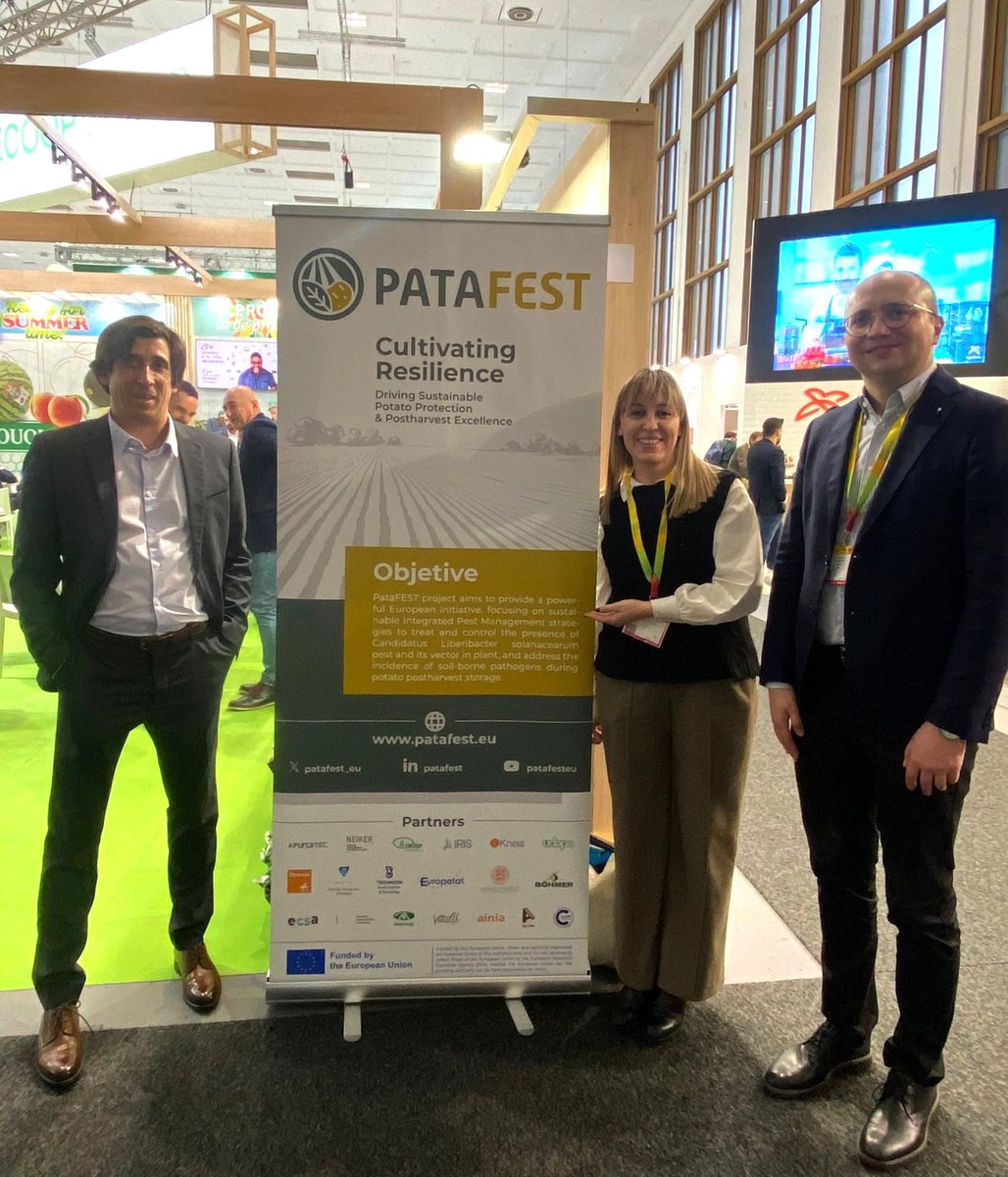 'Last week, our project PATAFEST was showcased at #FRUITLOGISTICA2024, the top international #trade fair for #freshproducts, incl. #potatoes! 🥔

Our Consortium memebers Anecoop, BÖHMER Gruppe , @Europatat presented our objectives & current work. 
#FL24 hosted 2,700🌍