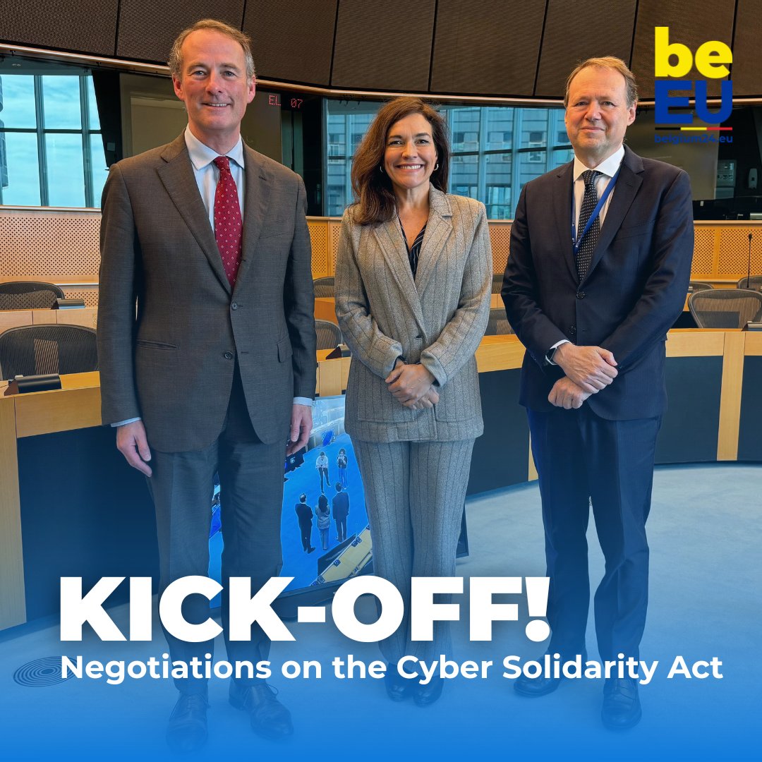 🖥️ This morning, a first trilogue took place on the Cyber Solidarity Act (#CSoA).

🇪🇺 The EU Cyber Solidarity Act wants to strengthen the EU's capacities to detect, prepare for & respond to significant and large-scale #cybersecurity threats & attacks.