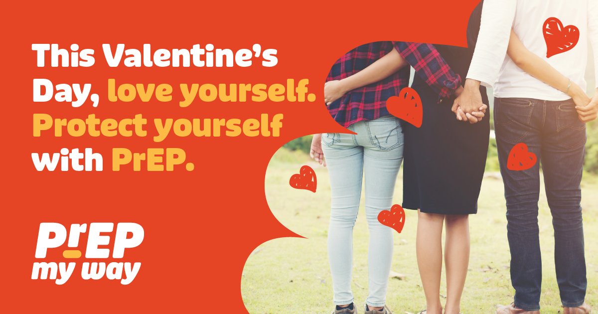 PrEPMyWaySW's tweet photo. Couple, throuple or a single pringle – it doesn’t matter. Love yourself this Valentine's Day. Protect yourself with PrEP. Check it out here: https://t.co/ewJ2Gh3eIc https://t.co/mkV8icAB87