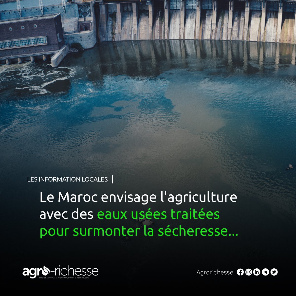 agrorichesse's tweet photo. Le Maroc, pionnier de l'agriculture durable : exploiter les eaux usées traitées pour lutter contre la sécheresse

#Actualités #agriculture #articles #agricultureworld #personnalité #Afriqueafrique #science #questions #Durable #pratique https://t.co/SW3Dym1Xcv