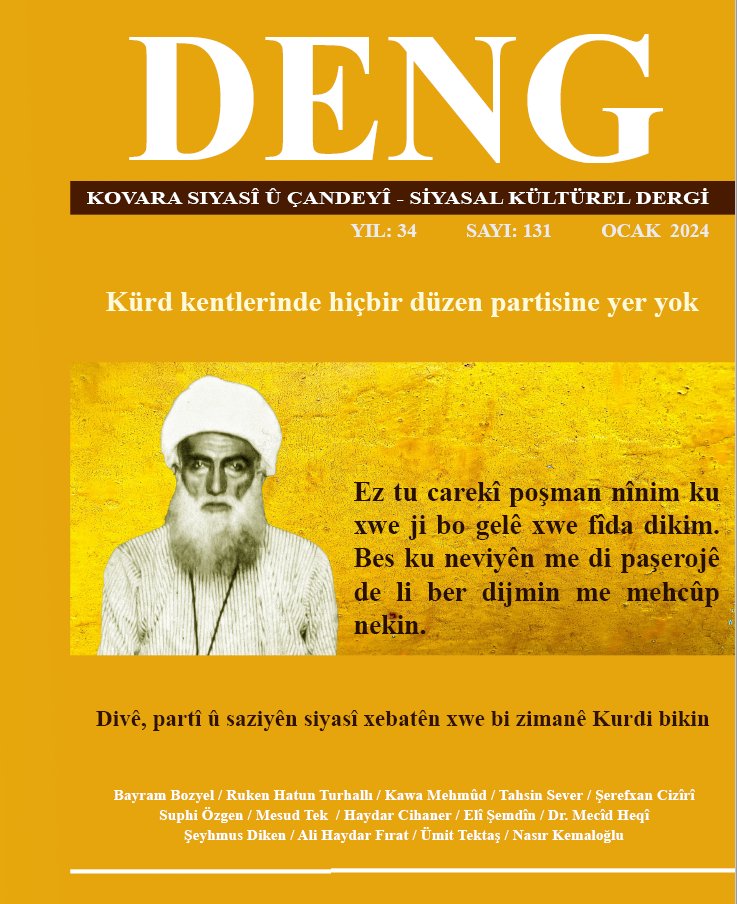 Hejmara nû ya Kovara Deng ê derket
Deng Dergisi yeni sayısı çıktı