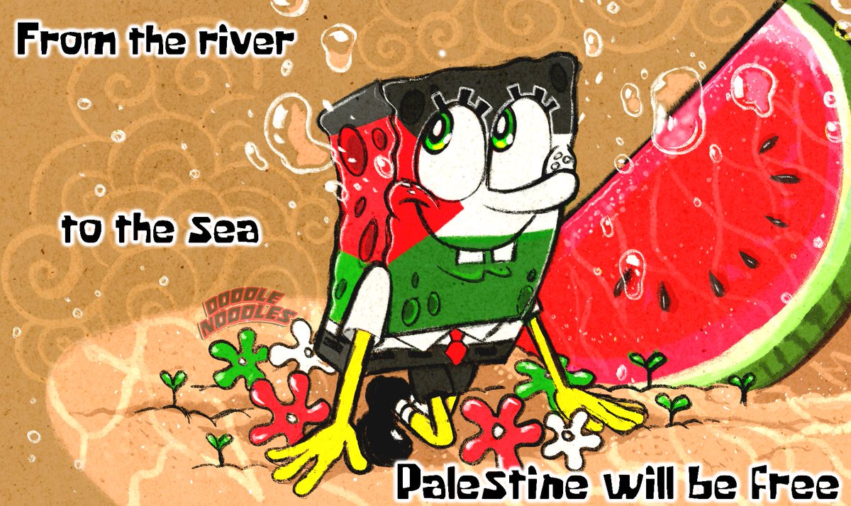 D00DLEN00DLES's tweet photo. 🍉 #FreePalestine #Ceasefire_In_Gaza #FromTheRiverToSeaPalestineWillBeFree 
#Nickelodeon #Spongebob #SpongeBobSquarePants https://t.co/y0g7VeUYlM
