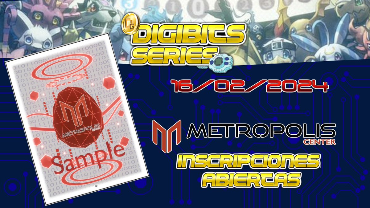 digimon_tcg_SP's tweet photo. 🪙[DIGIBITS SERIES]🪙

Un misterioso Digitama se está formando en @MetropolisCnter en Madrid...

De color rojo!!!

¿Qué Digitama aparecerá? Y más importante.... ¿Qué saldrá de él?

Participa en torneos y consigue digibits para conseguir material exclusivo!

Arranca el 16/02/2024! https://t.co/wtCDtgC3I5