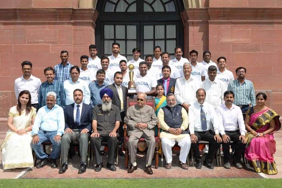 President of India 🇮🇳 Sh. Pranab Mukherjee Felicities India Deaf Cricket Team (AICAD) In Affiliated Deaf Cricket International Federation.
