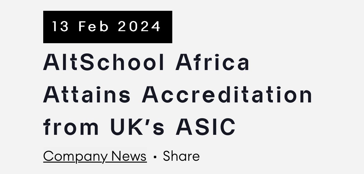 Those small 9ja boys are now making moves with global institutions. Accreditation secured✅. Now let the phase 2 of the work begin…… @AdewaleYusuf_ , @opeawo , @AltSchoolAfrica let’s build 🤝🤝🤝