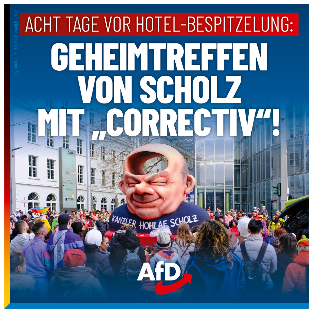 Acht Tage vor Hotel-Bespitzelung: Geheimtreffen von Olaf #Scholz mit „#Correctiv“! Da haben sich zwei Flunkerer gefunden! Nur acht Tage vor der bespitzelten Konferenz in einem Potsdamer Hotel kam es zu einem „nicht-öffentlichen“ Treffen zwischen Bundeskanzler Scholz (#SPD) und