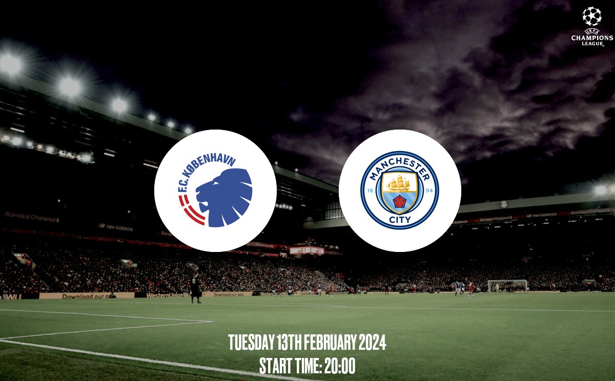 🔥 Exciting Match Alert! 🔥 ⚽️ FC Copenhagen vs Manchester City ⚽️ 🏆 UEFA Champions League 🏆 Get ready for an epic showdown as these football giants clash on the European stage! #ChampionsLeague #FootballFever