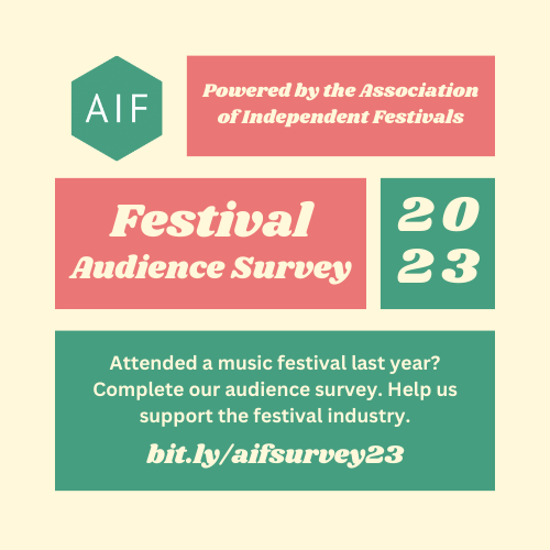 Did you attend a festival in 2023? We want to hear from  you 🗣️

Our research helps to support the festival industry 💪

Complete the survey here 👉 bit.ly/aifsurvey23