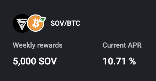 Boost your portfolio with our $SOV / $BTC AMM pool offering a stellar 10.71% APR!

Dive into earning with Sovryn today ⬇️
sovryn.app/earn/market-ma…