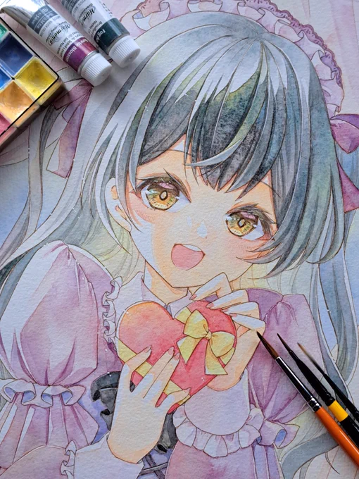 今年のバレンタイン絵からお気に入りの2枚を#バレンタインイラスト  #バレンタイン2024 #valentinesday2024 