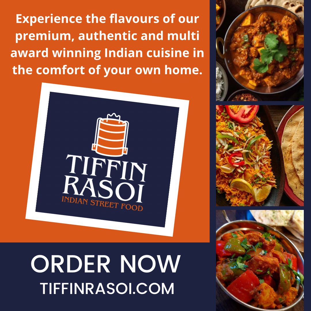 Experience the flavours of our premium, authentic and multi award winning Indian cuisine in the comfort of your own home. #tiffinrasoi #barrybados #barryisland #valeofglamorgan

Order Online at tiffinrasoi.com 

☎️ 01446 743030 / 722012
Telephone Orders Taken From 5pm