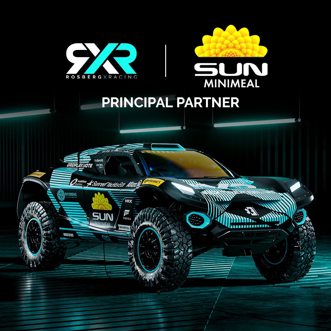 Exciting Partnership Announcement: Rosberg X Racing x SUN Minimeal We are thrilled to unveil @SUNMINIMEAL as our principal partner for the 2024 season. Their innovative approach to nutrition resonates with our team's vision of sustainability and peak performance 🙌🏻 #RXRPartner