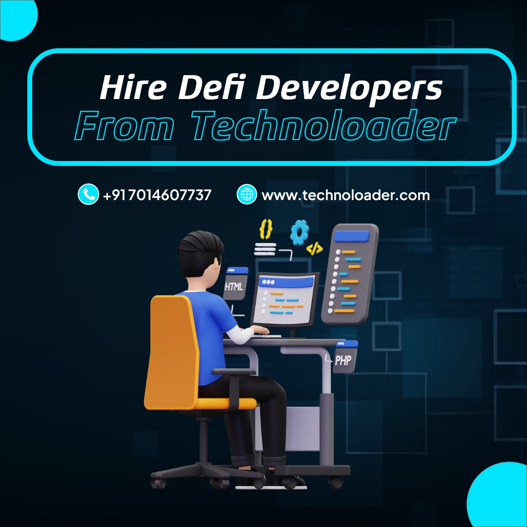 Technoloader's tweet image. Embark on the future of finance with our cutting-edge DeFi development services!

Visit our website: technoloader.com/decentralized-…
.
.
.
Call/Whatsapp: +91 7014607737
Mail ID: info@technoloader.com

#defi #defidevelopment #defitoken #defiwallet #decentralized #defiexchange #blockchain