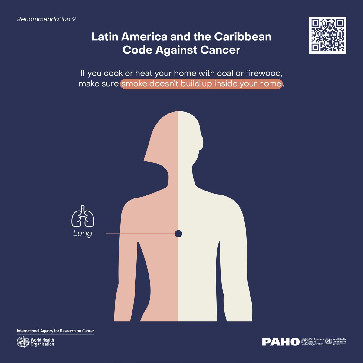 IARCWHO's tweet photo. Reduce your #cancer #risk, follow the #LatinAmerica & the #Caribbean #CodeAgainstCancer:
-Be #SunSafe🌞
-Ventilate🌬️your🏡if you cook/heat with coal/firewood🔥
-Limit ⏲️ outdoors if⬆️#AirPollution
-Protect yourself from #carcinogens at work😷🧤
More info: https://t.co/KQ1u6NV8db https://t.co/DZqqHTWekC
