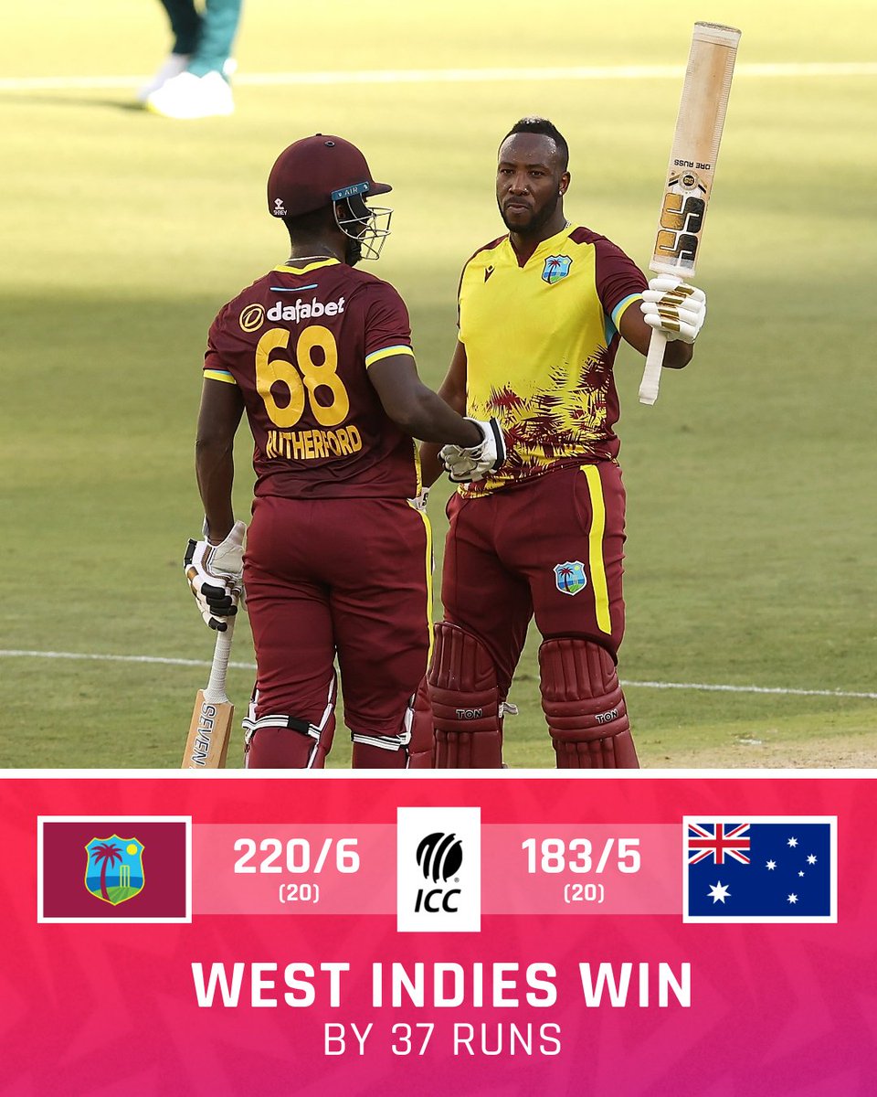West Indies clinch a comfortable win in the final T20I against Australia 👏

🇦🇺 take the series 2-1.

#AUSvWI | 🔗: bit.ly/3IiftHv