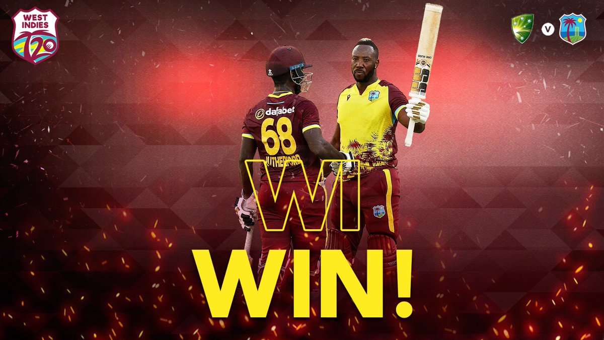 A big fight delivers a big win. Just the 2nd T20I v Australia in Australia. #AUSvWI #MenInMaroon