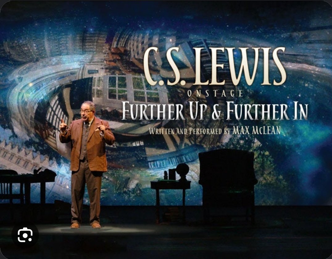 tcjms1986's tweet photo. @CSLewisOnStage @MaxMcLeanNYC How wonderful an experience at UF with Max McLean. It was like going to an ancient Socratic circle with C.S.Lewis discusing the argument for God and the Deity of Jesus Christ! YES and YES! WELL DONE MAX!!! #CSLewis #FURTHERUPFURTHERIN #MaxMcLean #conversion https://t.co/8ZrWfw3wdc