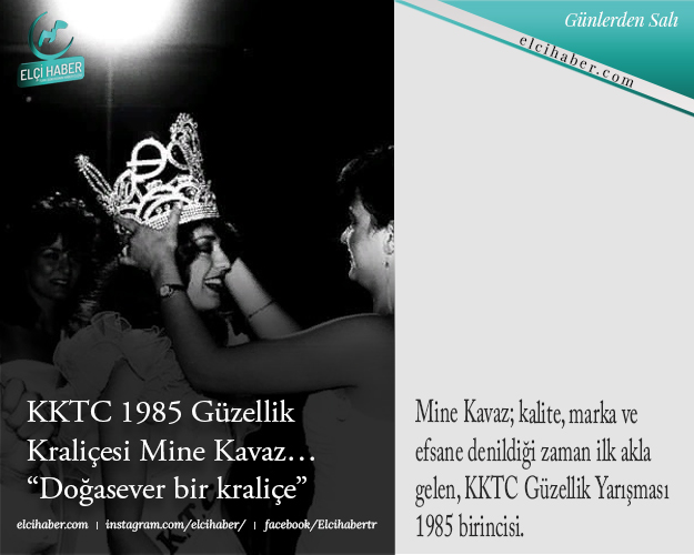 KKTC 1985 Güzellik Kraliçesi Mine Kavaz… “Doğasever bir kraliçe” Mine Kavaz; kalite, marka ve efsane denildiği zaman ilk akla gelen, KKTC Güzellik Yarışması 1985 birincisi. elcihaber.com/haber/kktc-198… #haber #KKTC #MineKavaz