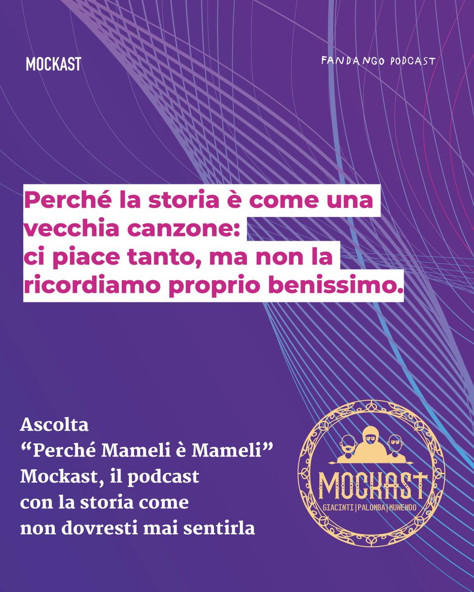 Questo e altri ritrovamenti esclusivi su Mockast, il podcast con la storia come non dovresti sentirla

open.spotify.com/episode/3EUvkx…