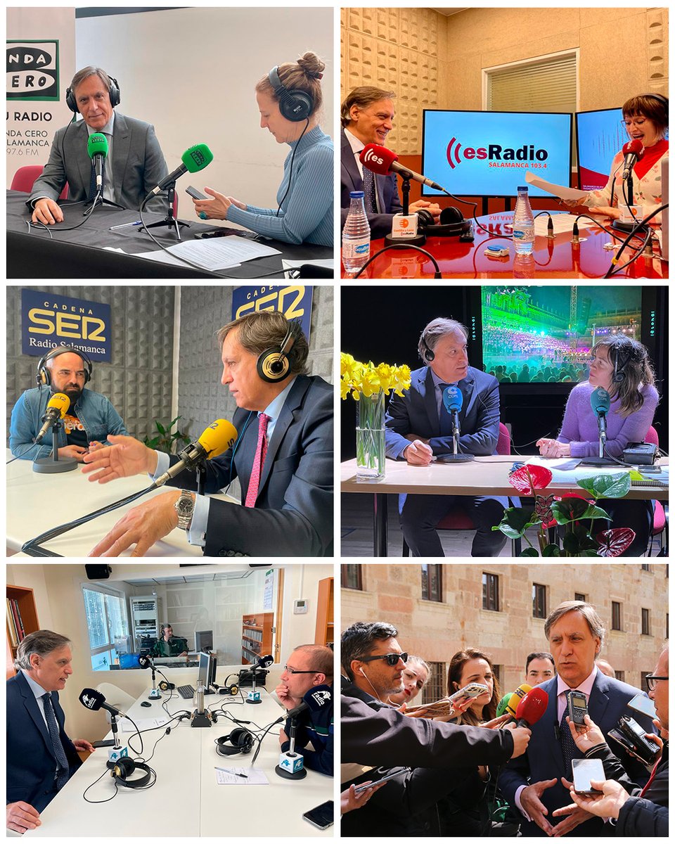 📻Feliz #DíaMundialDeLaRadio a todos los profesionales del medio y muy especialmente a quienes día a día trabajáis para acercarnos la actualidad de Salamanca.

🎙️Gracias a quienes estáis delante y también detrás de los micrófonos, porque sois la inmediatez, el rigor y la cercanía
