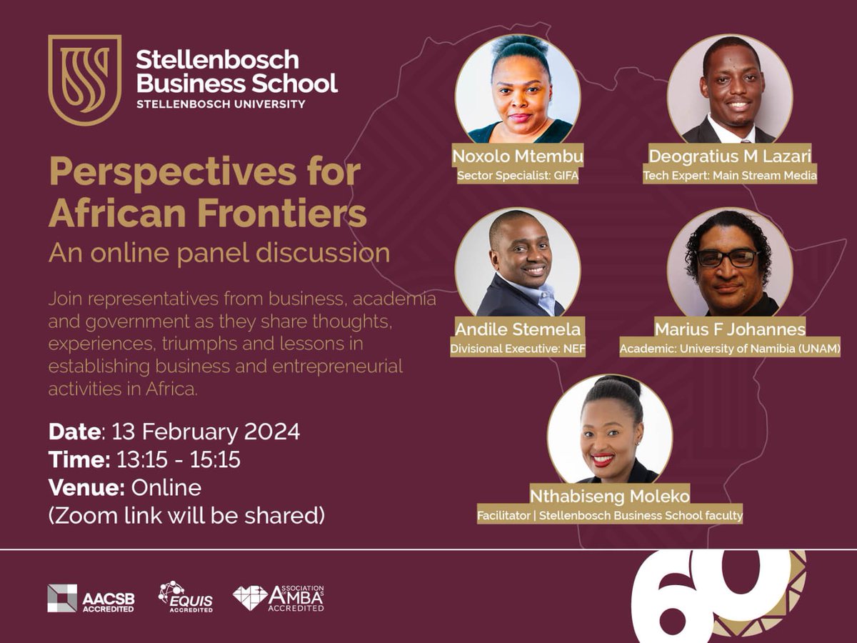 Excited to be part of an online dialogue on Perspectives for African Frontiers with @StellenboschBusinessSchool and other academics! Love the collaborative exchange of ideas. Link to the discussion coming soon! #AcademicExchange #AfricanPerspectives #StellenboschBusinessSchool