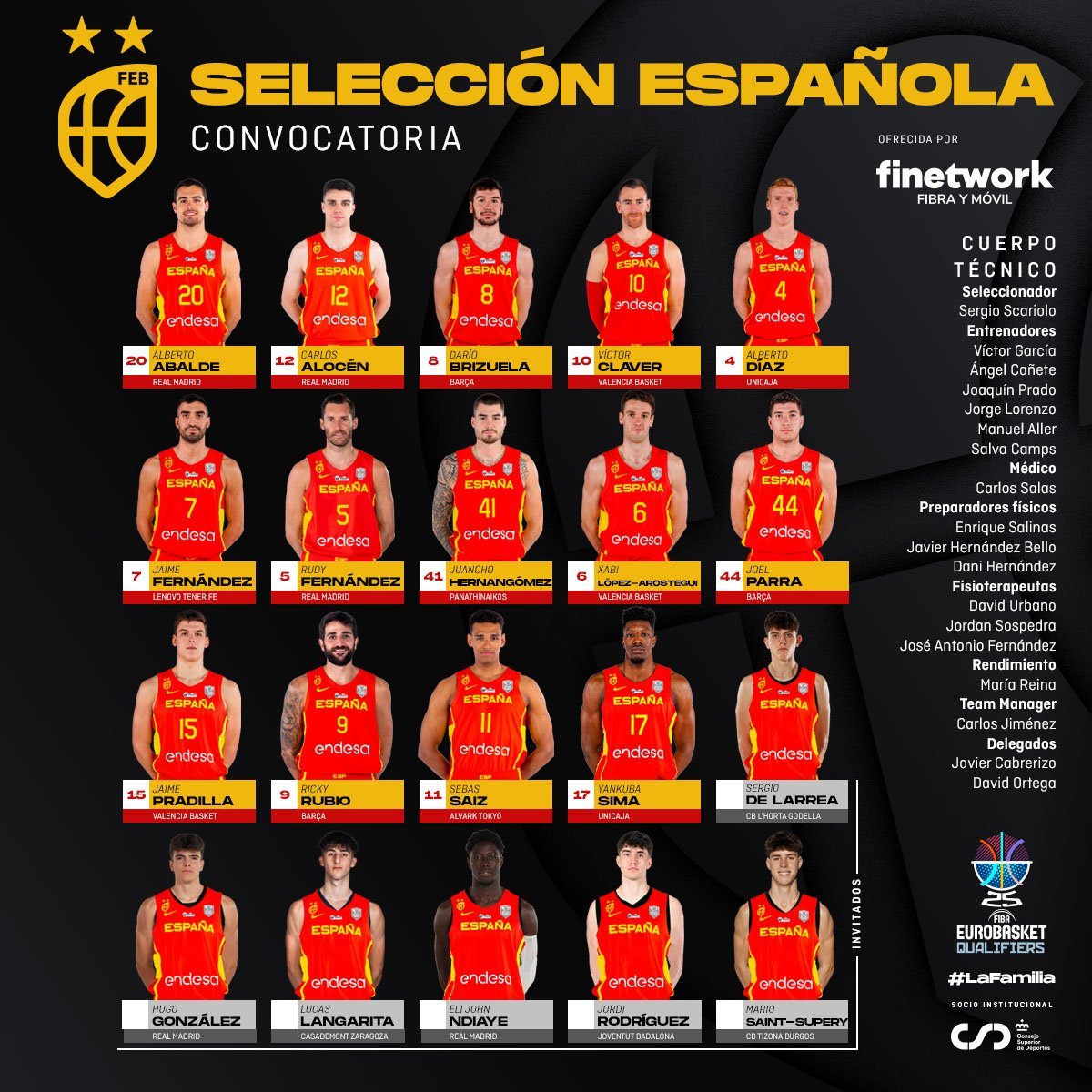 GIGANTESbasket's tweet photo. 🚨 ÚLTIMA HORA

🇪🇸 Ricky Rubio, incluido en la convocatoria de Sergio Scariolo para las ventanas que disputará España en febrero.

📸 @BaloncestoESP