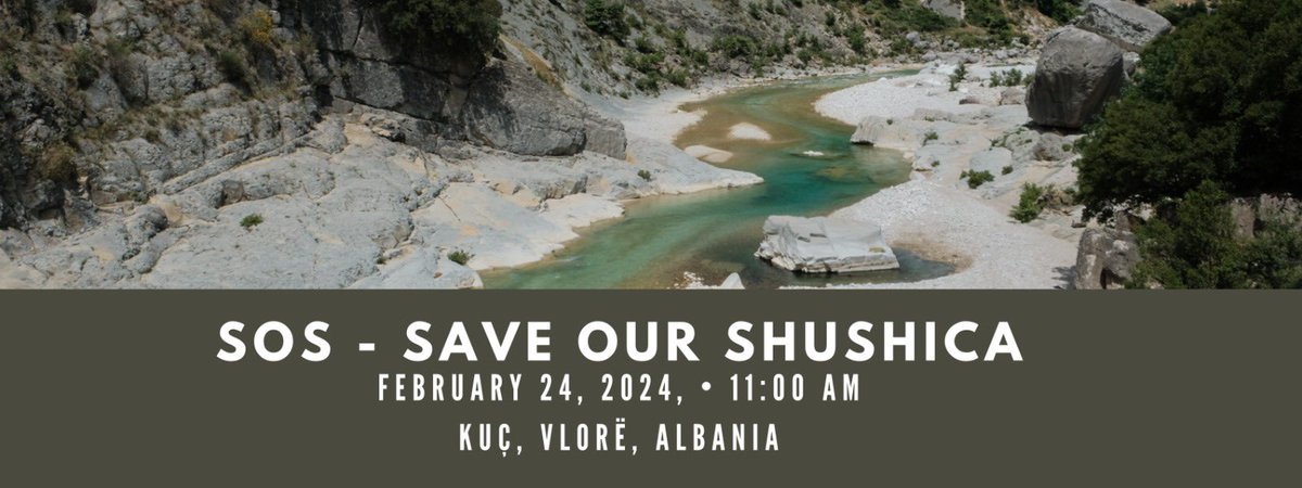 On February 24 we support SOS event in the Shushica valley. Locals, scientists, activist will come together to protest against the planned water abstraction from the Vjosa Wild River Nationalpark. Join us if you can!