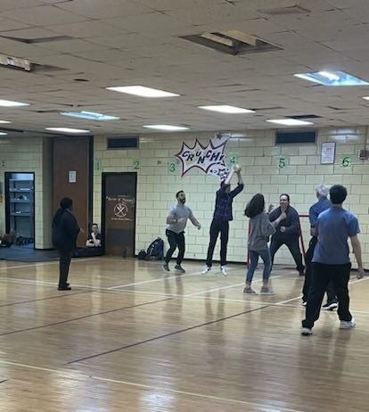 bronx_health's tweet photo. Professional Learning for teachers & staff at BHS incorporates team building as much as possible & getting to know a day in the life of a student at BHS. Yesterday teachers & staff had a great time learning European Handball with Mr. Puccio & Mr. Damiano 🖤💛 @davis_fia https://t.co/u1iq7tmiW5