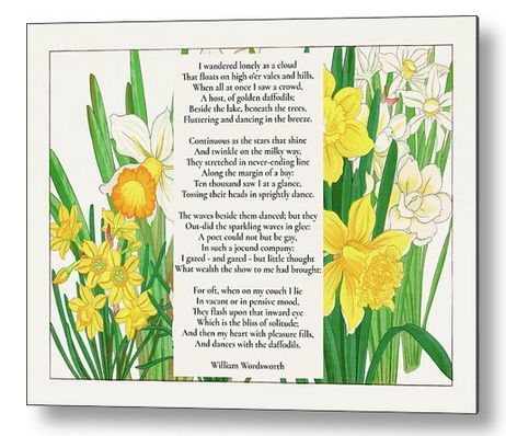 Daffodil Poem Spring Decor. This image is on many items in my shop, get it at:  
fineartamerica.com/featured/daffo…
#MoonWoodsShop #ArtForSale #ArtistOnTwitter #AYearForArt #BuyIntoArt #GiveArt #FillThatEmptyWall #easter #posterdesign #Spring  #PoemADay  #Literature