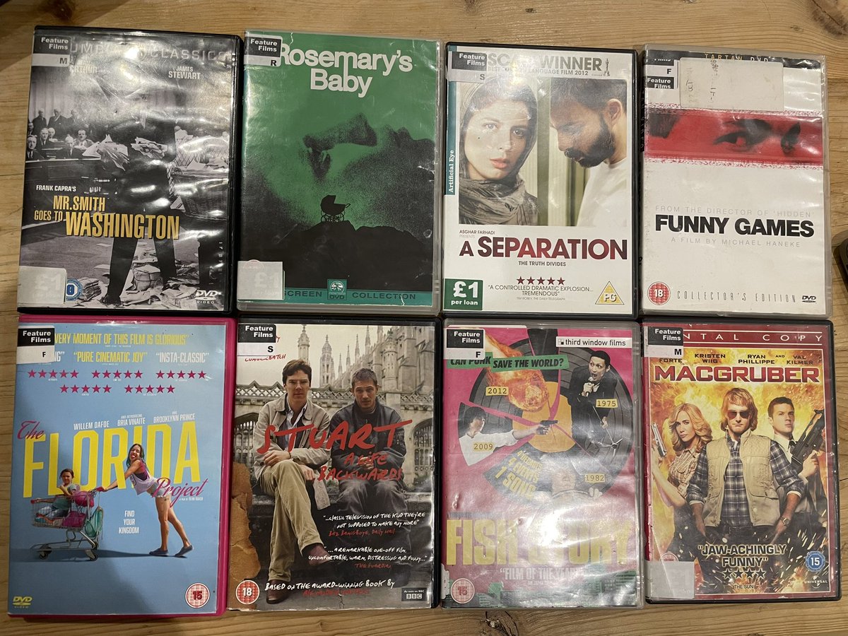 Support your local library. My DVD player was the best £30 I spent and all these excellent films from @hackneylibs were free (minus an 80p fine but that’s on me)