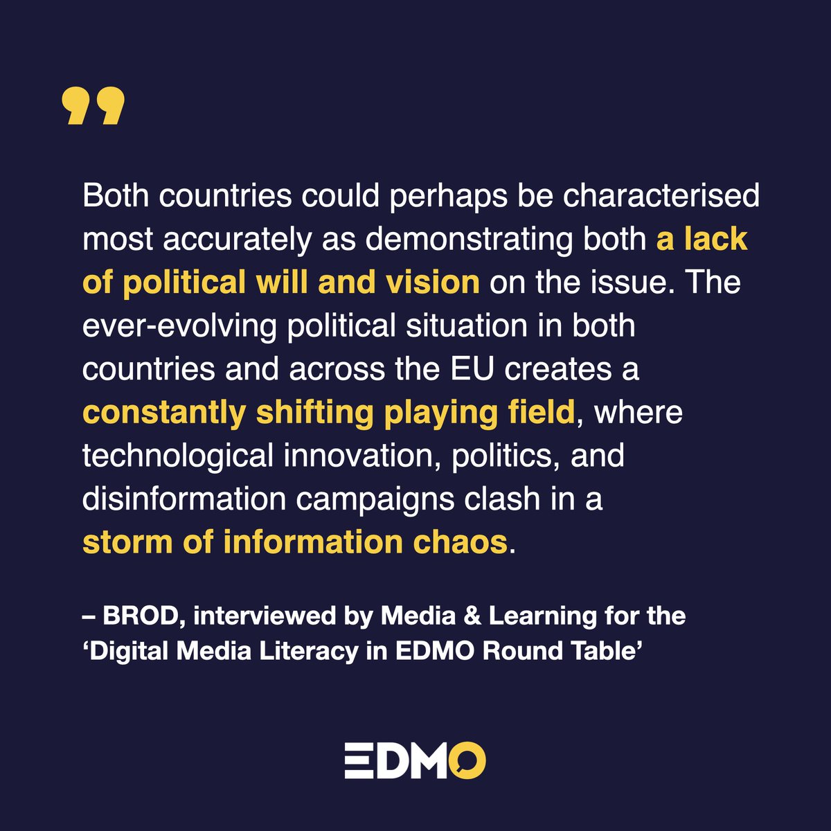 💬 For this month's edition of the '#DigitalMediaLiteracy in EDMO Round Table', @MediaLearning spoke w/ @BROD_EDMO about its activities, plans for the future and the current state of #MIL in #Bulgaria🇧🇬 and #Romania🇷🇴. 👉 Read the full interview: loom.ly/c4SzVtQ