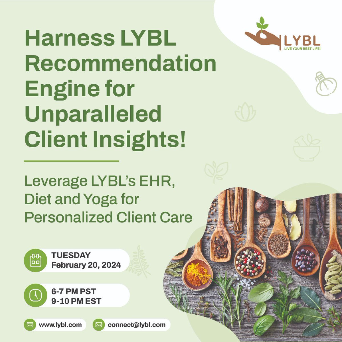 At LYBL, we're excited to offer Ayurvedic practitioners based in the USA, an innovative recommendation engine that goes beyond the ordinary! Join us in rethinking Ayurveda with technology-driven personalized client care! #EHR #PersonalizedCare #Health #ClientCare #Technology