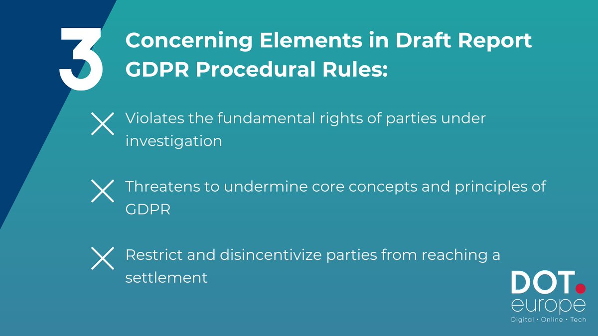 @Europarl_EN proposal #GDPR Procedural Rules: ⚠️Equalizing procedural rights overlooks unique challenges faced by parties. ⚠️Proposed changes may hinder early resolution, create barriers to amicable settlements & slow down resolution process. Read more: bit.ly/3umYhNu