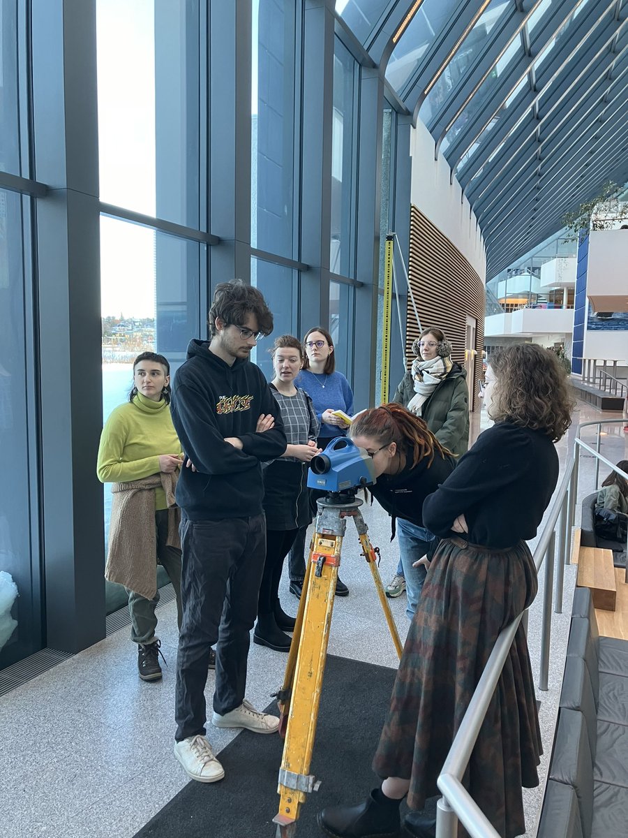 Halldor Geirsson (@geirssonhalldor) on Twitter photo Levelling measurements at Askja; not the volcano 🌋 but in the building of natural sciences, <a href="/uni_iceland/">University of Iceland</a>. Training students for #geodesy Levelling measurements at Askja; not the volcano 🌋 but in the building of natural sciences, <a href="/uni_iceland/">University of Iceland</a>. Training students for #geodesy