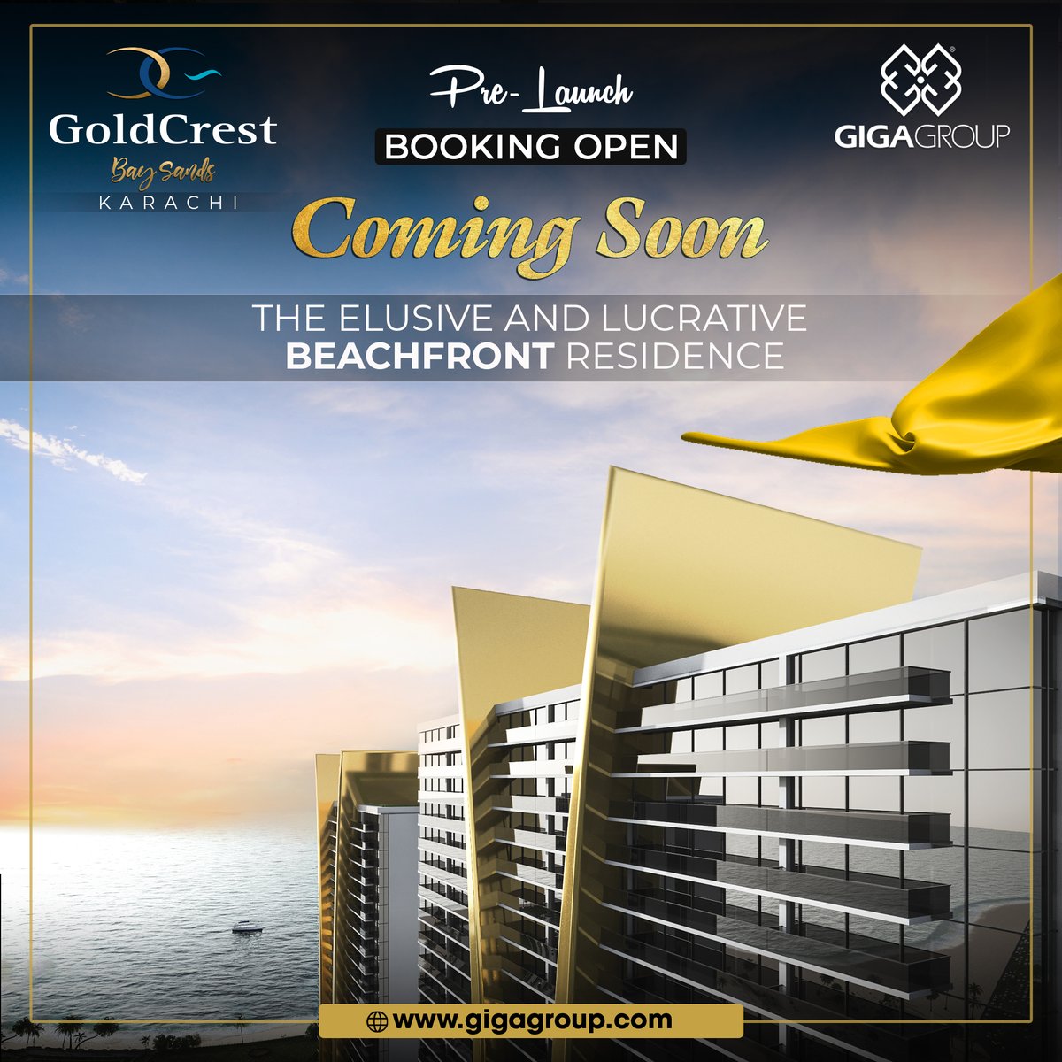 𝐀𝐯𝐚𝐢𝐥 𝐭𝐡𝐞 𝐏𝐫𝐞-𝐋𝐚𝐮𝐧𝐜𝐡 𝐎𝐟𝐟𝐞𝐫! The elusive and lucrative beachfront residence! Coming Soon - 𝐆𝐨𝐥𝐝𝐜𝐫𝐞𝐬𝐭 𝐁𝐚𝐲 𝐒𝐚𝐧𝐝𝐬 𝐊𝐚𝐫𝐚𝐜𝐡𝐢 - HMR Waterfront For more details call us at 0304 111 0073 𝑼𝑨𝑵: 0304 111 0073 or visit 𝑾𝒆𝒃𝒔𝒊𝒕𝒆:…