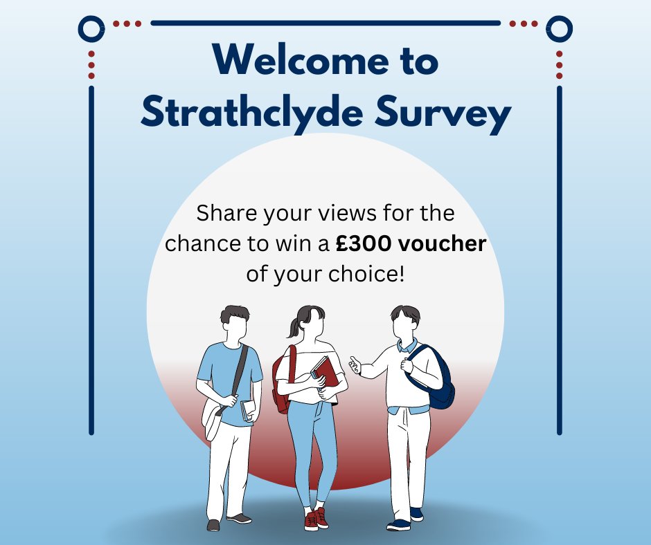 Take our Welcome to Strathclyde survey to let us know about your experiences settling in here at Strathclyde!

The survey will close on 26th February 2024, and the prize winner will be contacted shortly after.

campsite.bio/strathstudents…