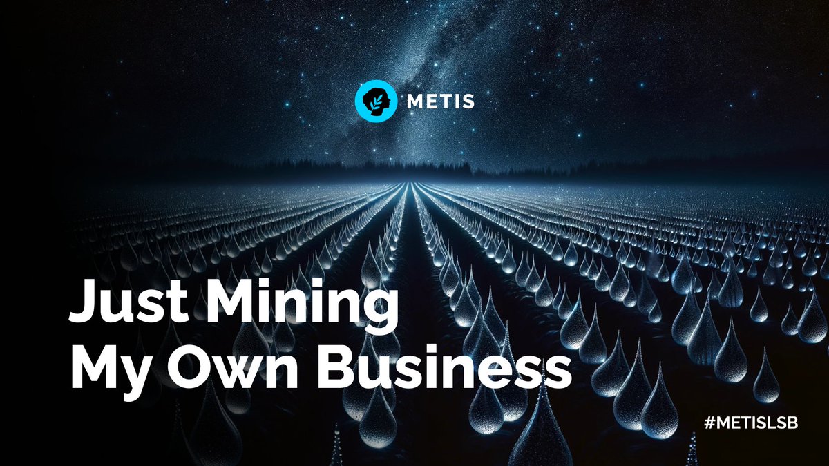 We don't mind giving back. For every block mined, our community bonds grow stronger.  

metis.io/blog/metis-liq……