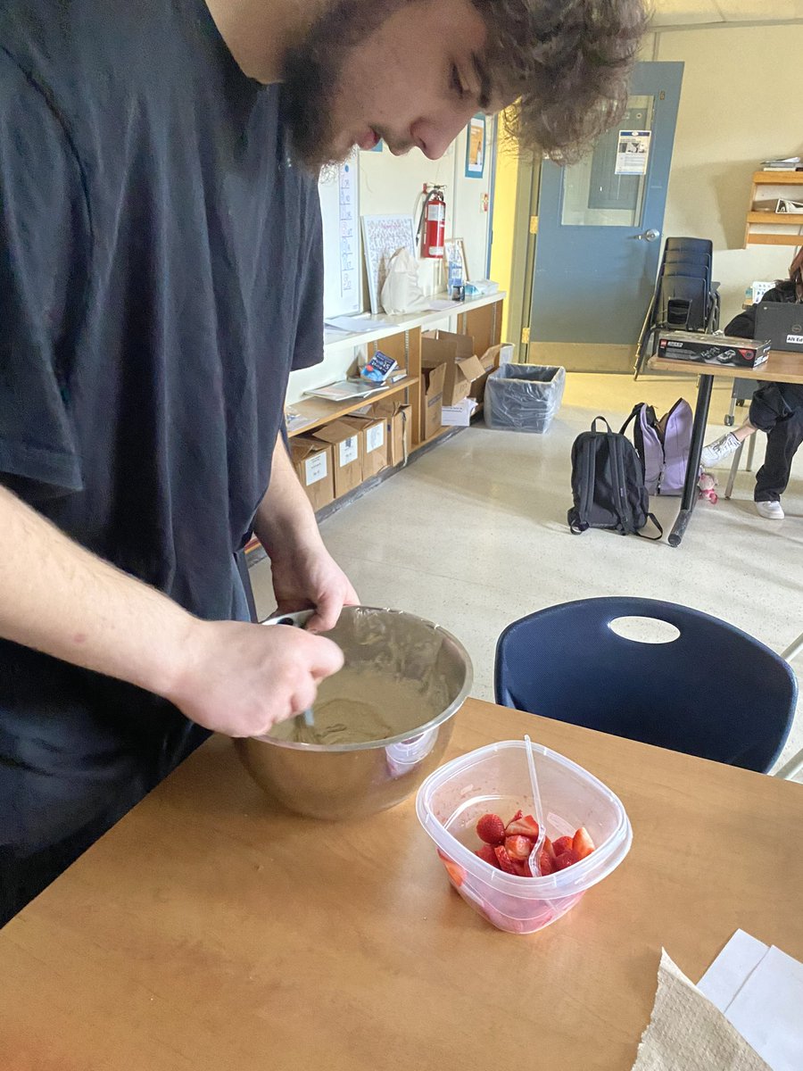 Making waffles for Pancake Tuesday in AltEd!