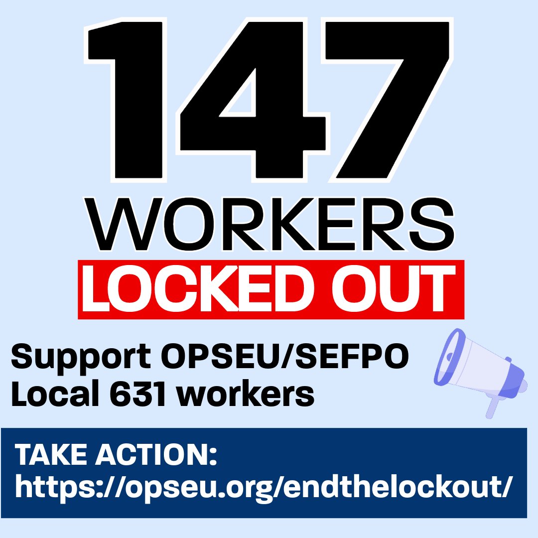 147 CMHA Cochrane-Timiskaming @OPSEU Local 631 workers, crucial providers of life-saving mental health & addictions support in our northern communities, are currently locked out. Join us in urging their employers to #EndTheLockout. Send a message here: opseu.org/endthelockout/…