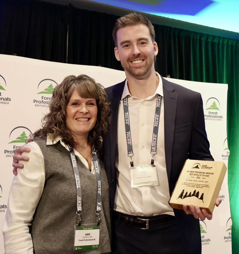 Congrats Peter for winning the <a href="/ABCFP/">Forest Professionals BC</a> Magazine Award for his article "Keys to Improving Forest Recovery Post-wildfire: The Critical Roles of Proper Planning, Implementation, and First Nations' Collaboration."

Read more here: tinyurl.com/y575ymbc