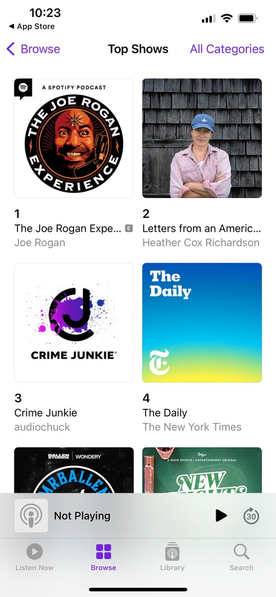 Incredible to see that the number 2 podcast in the US is a s*bstack.