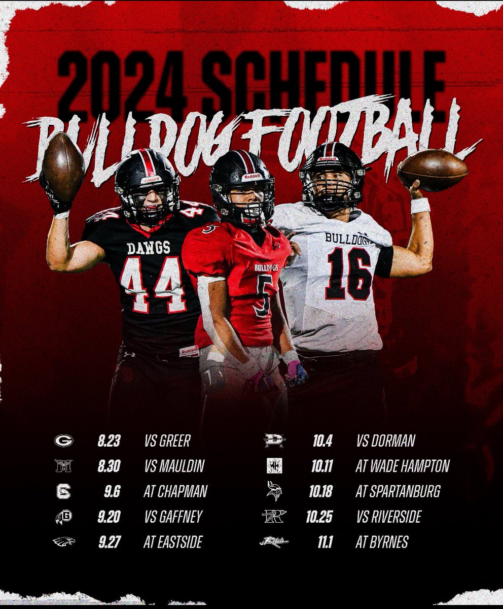 2024 schedule is out…..Cannot wait until 8/23 at the Dawg Pound!